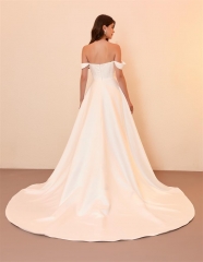 WT4675 Satin Aline, detachable sleeves