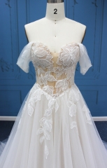 WT4689 Lovely light Tulle Aline, New flower lace, Sweet heart