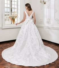 WT4888 printing Satin Gall Gown