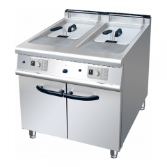 HGF 2-Tank 2-Basket Gas Fryer with Cabinet