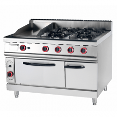 HGR 4-Burner Gas Range&Griddle with Gas Oven