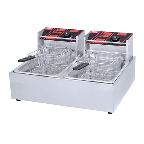 HEF 2-Tank 2-Basket Electric Fryer