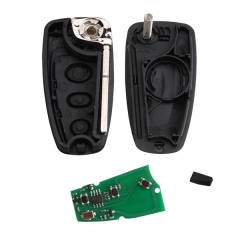 CN018034 3 Buttons Keyless Entry Fob with HU101 Blade Flip Folding Remote Key 433MHz 4D63 chip for FORD Focus Fiesta