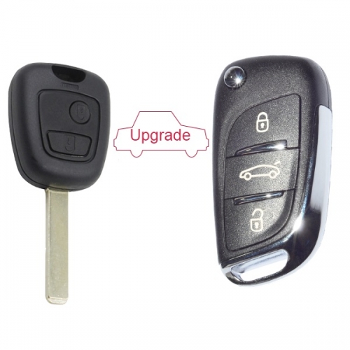 CN009013 NEW DS Style Keyless Entry Fob 3 Buttons 434mhz ID46 Chip Folding key for Peugeot 307