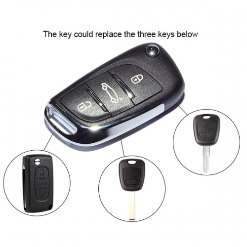 CN009031 AK009031 FOR Peugeot 307 ASK FSK 3 Button remote key 433MHZ