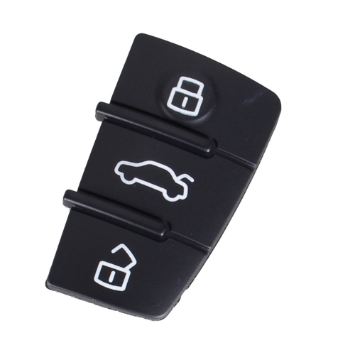 CS008005 3 Button Pad Rubber Remote Key Fob For Audi A3 A4 A5 A6 A8 Q5 Q7 TT S LINE RS