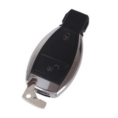 CS002004 2 BUTTONS FOR MERCEDES BENZ 2005-08 Waterproof SMART KEY FOB REMOTE SHELL CHROME CASE Holder Insert Key