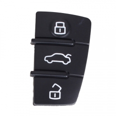 CS008005 3 Button Pad Rubber Remote Key Fob For Audi A3 A4 A5 A6 A8 Q5 Q7 TT S LINE RS