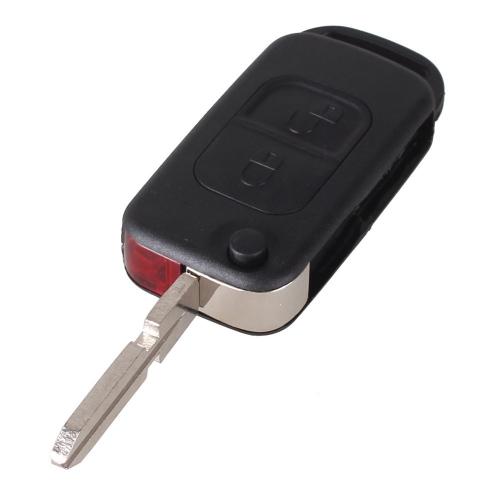 CS002025 Car Style 2 Button Flip Folding Key Shell Case Entry Remote Key Cover Replacement for Mercedes Benz A C E S