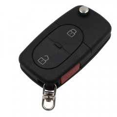 CS008001 2 +1 Panic 3 Button Folding Flip Remote Key Shell Fit For Audi A3 A4 S4...