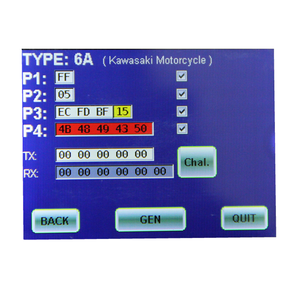 AC01001 Motocyle kawasaki 4D6A chip carbon(TP28)