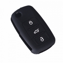 CS001014 3 Buttons Silicone Car Key Cover For VW Volkswagen Passat Polo Golf Touran Bora Jetta Cady Touran Sharan Transporter