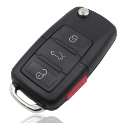 CS001008 3+1 Buttons Remote Flip Folding Car Key Shell Replacement Car Key Case Cover For VW Volkswagen Golf MK4 Bora Without Blade