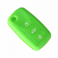 CS001014 3 Buttons Silicone Car Key Cover For VW Volkswagen Passat Polo Golf Touran Bora Jetta Cady Touran Sharan Transporter