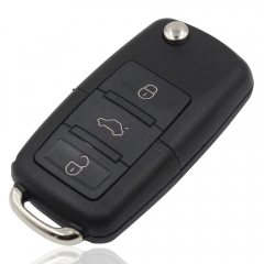 CS001003 Folding Car Flip Key Shell Case Fob For Volkswagen Vw Jetta Golf Passat Beetle Polo Bora 3 Button Key Case + LOGO