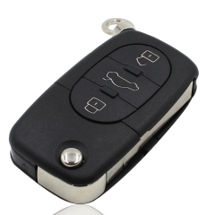 CS008008 4 Buttons Remote Flip Folding Key Shell Case Keyless Fob For Audi A4 A6 A8 TT Quattro S4 S6 S8 3+1 Panic CR2032