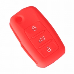 CS001014 3 Buttons Silicone Car Key Cover For VW Volkswagen Passat Polo Golf Touran Bora Jetta Cady Touran Sharan Transporter