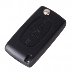 CS009025 3 Button Remote Flip Folding Key Shell Case Fob For Peugeot 307 407 308 607 CE0523 New