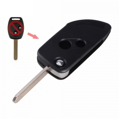 CS003018 Modified Folding Flip Remote Key Shell Case Fob 2 Button For Honda CRV Accord Civic Fit 2B