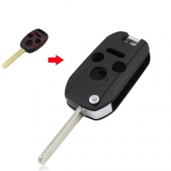 CS003025 4 Buttons 3 Button+Panic Folding Flip Remote Key Shell Case for Honda 2...