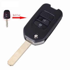 CS003017 Folding Car Key Flip Key Shell Cover Case 2 Button Remote Smart Key Cas...