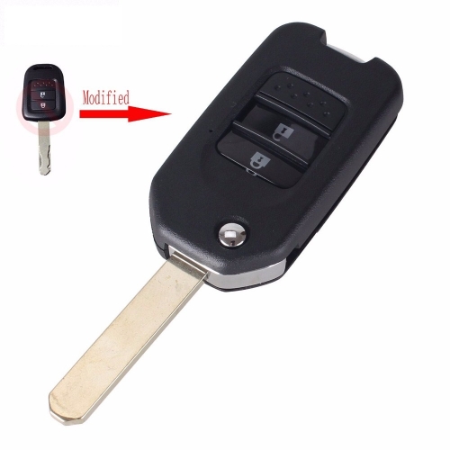 CS003017 Folding Car Key Flip Key Shell Cover Case 2 Button Remote Smart Key Case For Honda CITY Marina XRV Wisdom + Logo