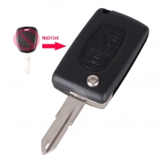 CS009003 Modified New Style 2 Buttons Folding Key Blank Remote Case Cover For Peugeot 206 306 406 Flip Key Shell
