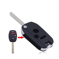 CS003019 2+1 Buttons Remote Flip Folding Key Shell Case Cover for Honda Accord Civic Pilot Uncut