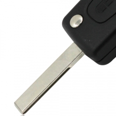 CS009008 Flip Folding 2 Button Remote Key Case Shell For PEUGEOT 307 308 107 207...