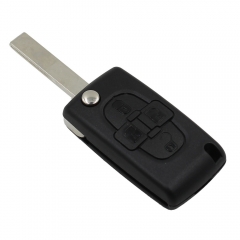 CS009029 Remote Entry Key Fob Flip Folding Shell Case 4 Buttons Fob For Peugeot 1007 CE0523