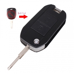 CS009007 Modified 2 Buttons Folding Key Blank Remote Case Cover For Peugeot 206 306 406 Flip Key Shell