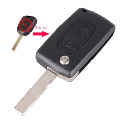 CS009004 Modified Remote Entry Key Fob Shell Case 2 Buttons For Peugeot 307 107 ...