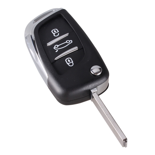 CS009028 3 Buttons Flip Folding Remote Key Shell Case VA2 Blade Fob For Peugeot CE0536 Refit Car Key