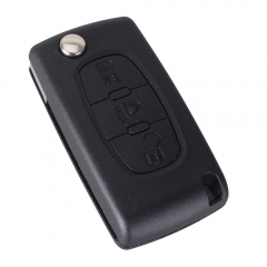 CS009024 3 Button Remote Flip Folding Key Shell Case Fob For Peugeot 307 407 308 607 CE0536