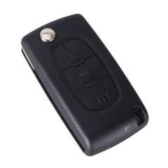 CS009027 3 Button Remote Flip Folding Key Shell Case Fob For Peugeot 407 307 607 CE0523 Blank Without Groove Key Cover Case