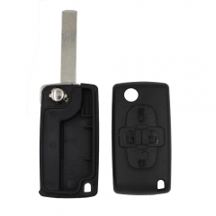 CS009029 Remote Entry Key Fob Flip Folding Shell Case 4 Buttons Fob For Peugeot 1007 CE0523