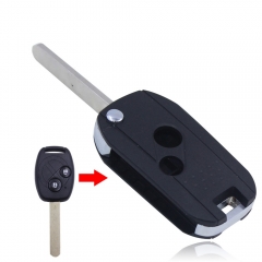 CS003006 2 Button Folding Flip Uncut Blade Remote Car key case Shell fob cover Keyless for Honda Accord Civic CRV Pilot