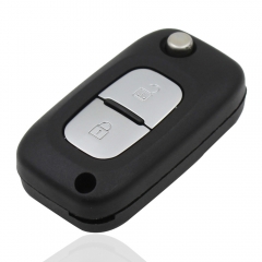 CS010012 Flip Folding Key Shell For Renault Clio Megane Remote Key Case Keyless Fob 2 Buttons Uncut Blank Blade Car Key Fob Shell