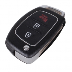 CS020010 3 Buttons Flip Folding Remote Key Shell Fob Key Case For Hyundai SANTA FE IX35 IX45 Accent I40 With LOGO