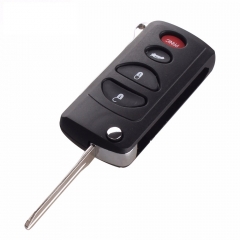 CS015019 4 Buttons Remote Folding Key Uncut Blank Flip Shell Case For Chrysler D...
