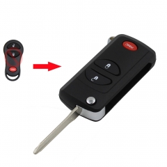 CS015010 3 Buttons Remote Flip Folding Car Key Shell Case for Chrysler Dodge Jee...