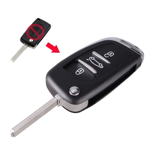 CS016016 Modified Remote Entry Key Fob Shell Case 3 Buttons for CITROEN C2 C3 C5 C6 C8 Modified