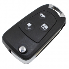 CS018015 3 Buttons Remote Folding Key Flip Shell Case Uncut Blank For Ford Focus Mondeo With LOGO