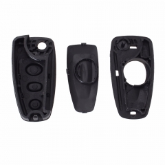 CS018014 3 Buttons Flip Folding Remote Key Shell For Ford Focus Fiesta 2013 Fob Case with HU101 Blade With Logo