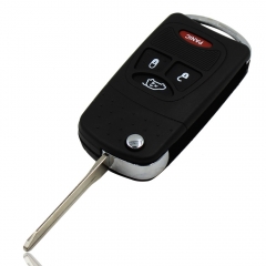 CS015018 4 Buttons Flip Remote Key Shell refit for Chrysler Dodge Jeep Avenger N...