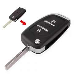 CS016010 2 Buttons Modified Filp Remote Car Key Shell Case For Citroen C2 C3 C4 C5 C6 C8 Xsara Picasso CE0536 With Chrome