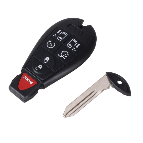 CS015024 For Jeep Smart Remote key For Chrysler Town For Dodge 6+1Panic 7 Button With Uncut Blade Remote Key Shell Case Fob