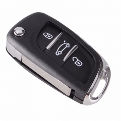 CS016015 MODIFIED 3 BUTTON FLIP REMOTE KEY FOB CASE FOR CITROEN C2 C3 C4 C5 C6 XSARA GRAND PICASSO CE0536 With Logo