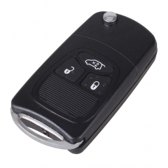 CS015007 Uncut Modify 3 Buttons 3B Uncut Blank Flip Folding Remote Key Shell Case For Chrysler Dodge Jeep