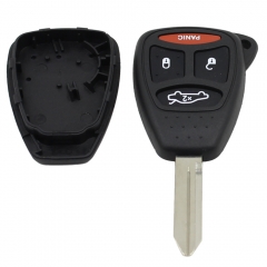 CS015017 4 Button Remote Key Fob Case Shell With Keychain For Chrysler 300 Aspen Jeep Dodge